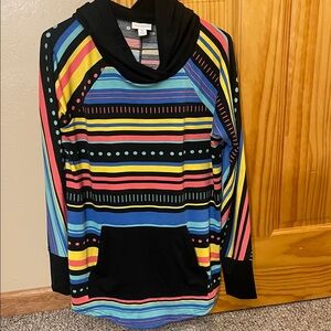LuLaRoe Multicolor Striped Top